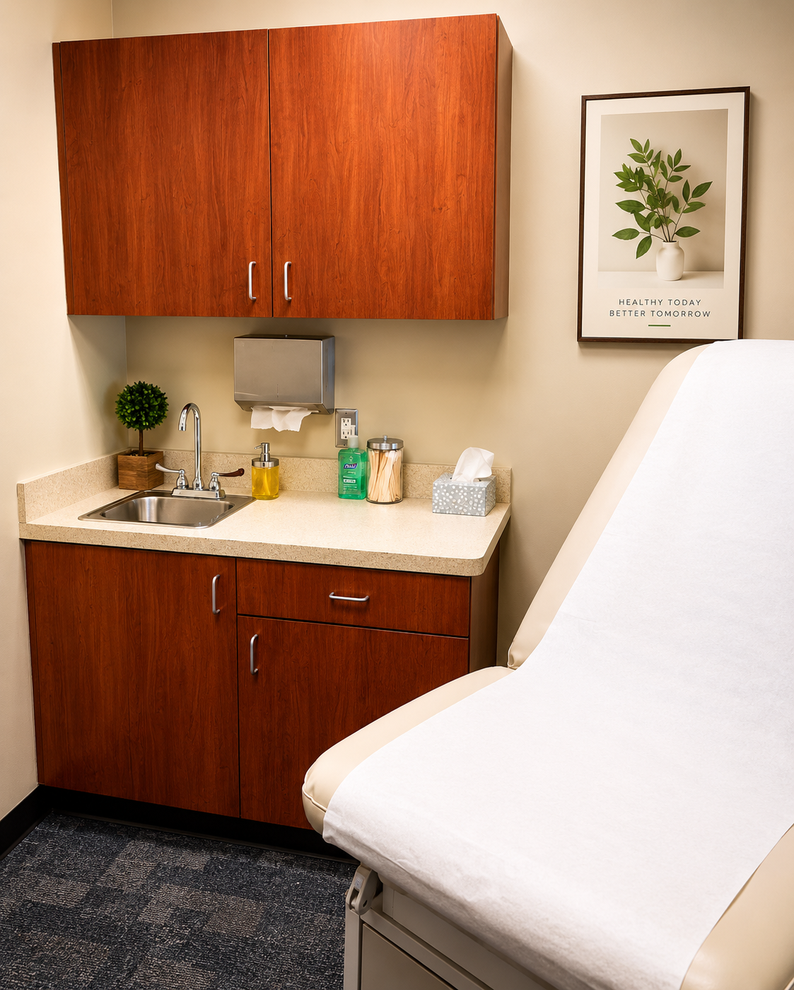 St. Clair Shores clinic exam room